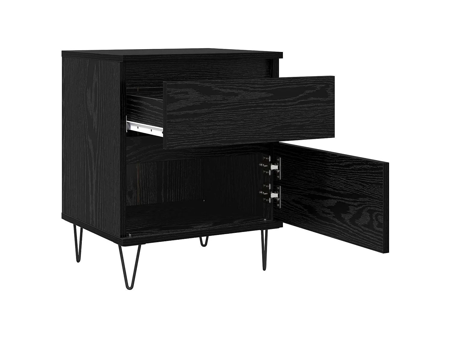 Mueble cama Roble Negro 40 x 35 x 50 cm Madera de ingeniería