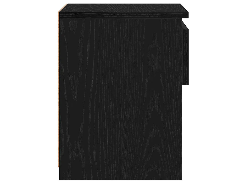 Armario de Noche con cajón Roble Negro 40 x 30 x 39 cm