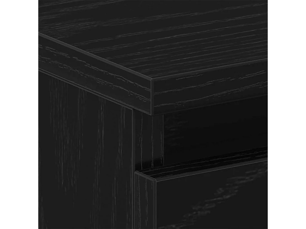 Armario de Noche con cajón Roble Negro 40 x 30 x 39 cm