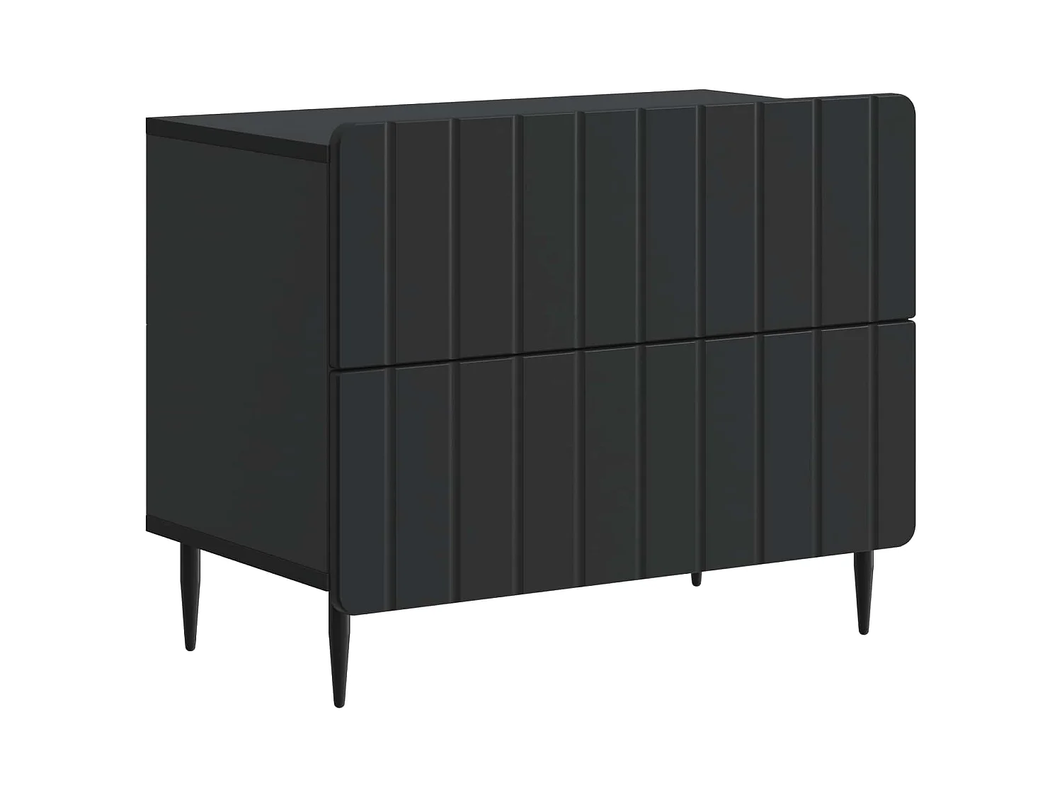 Table de chevet Noir 62 x 34,5 x 49,5 cm Bois d'ingénierie