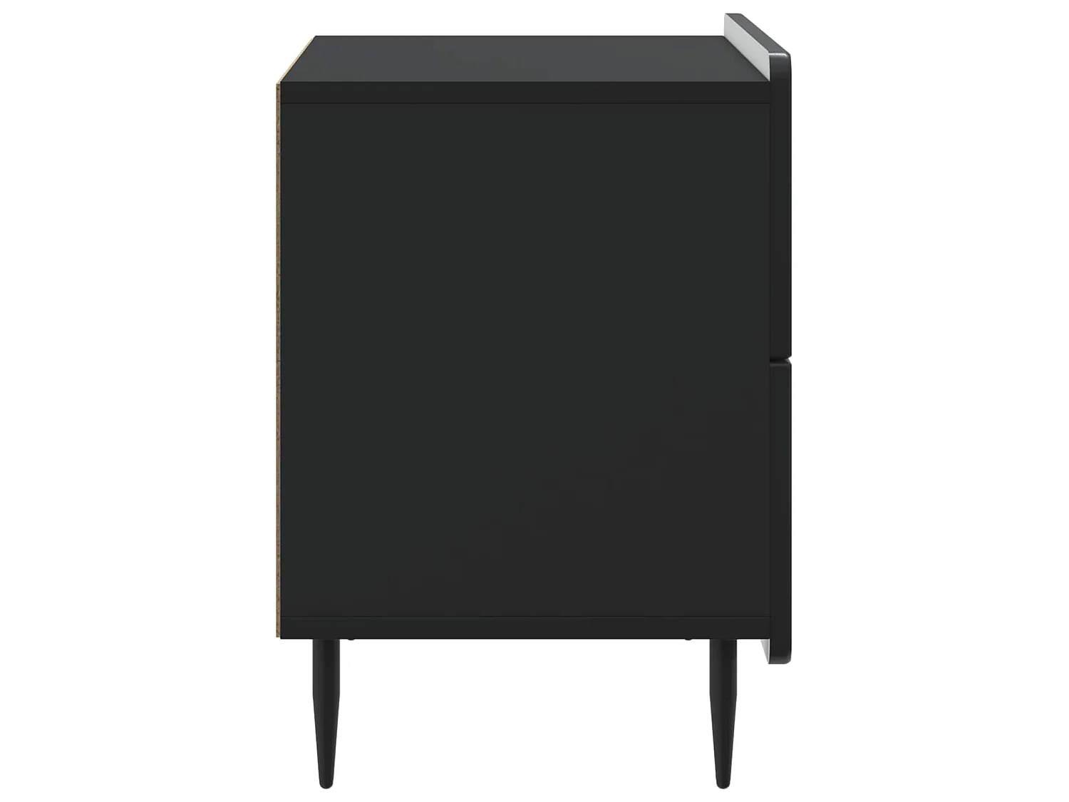 Table de chevet Noir 62 x 34,5 x 49,5 cm Bois d'ingénierie