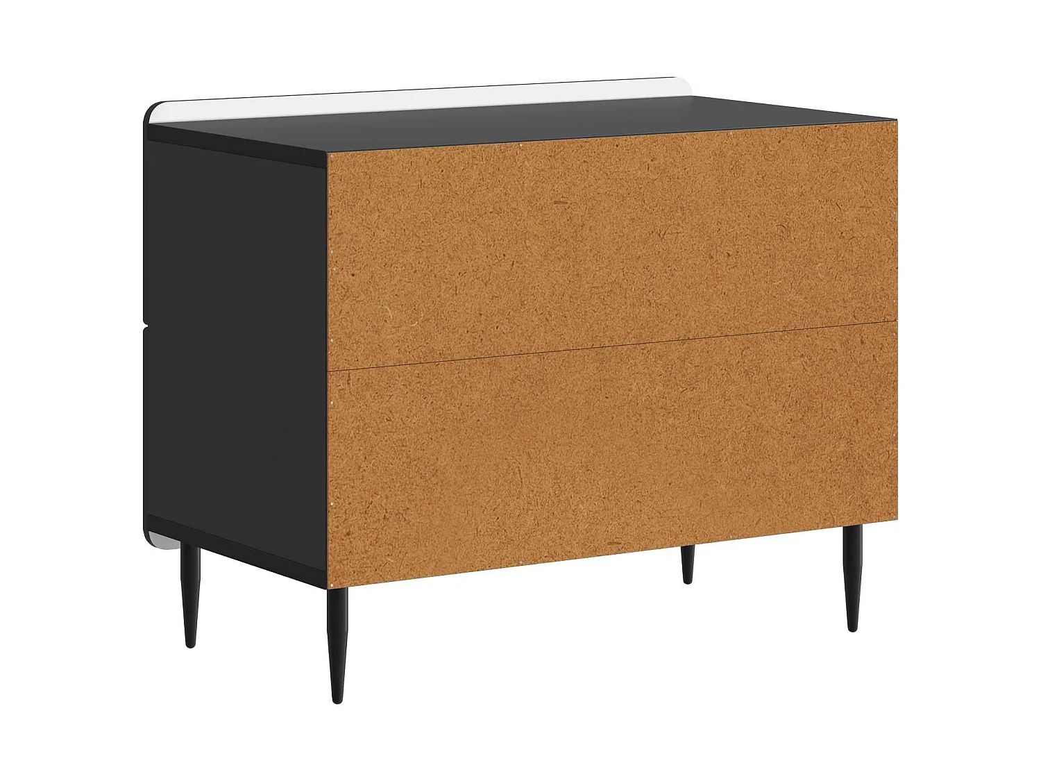 Table de chevet Noir 62 x 34,5 x 49,5 cm Bois d'ingénierie