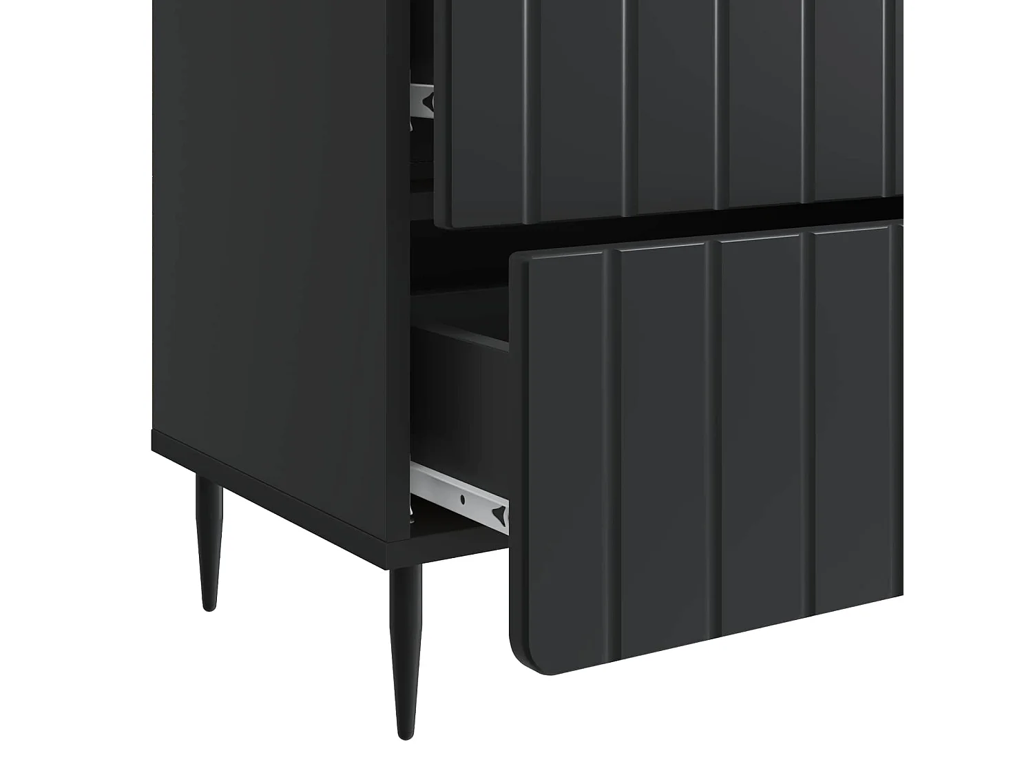 Table de chevet Noir 62 x 34,5 x 49,5 cm Bois d'ingénierie