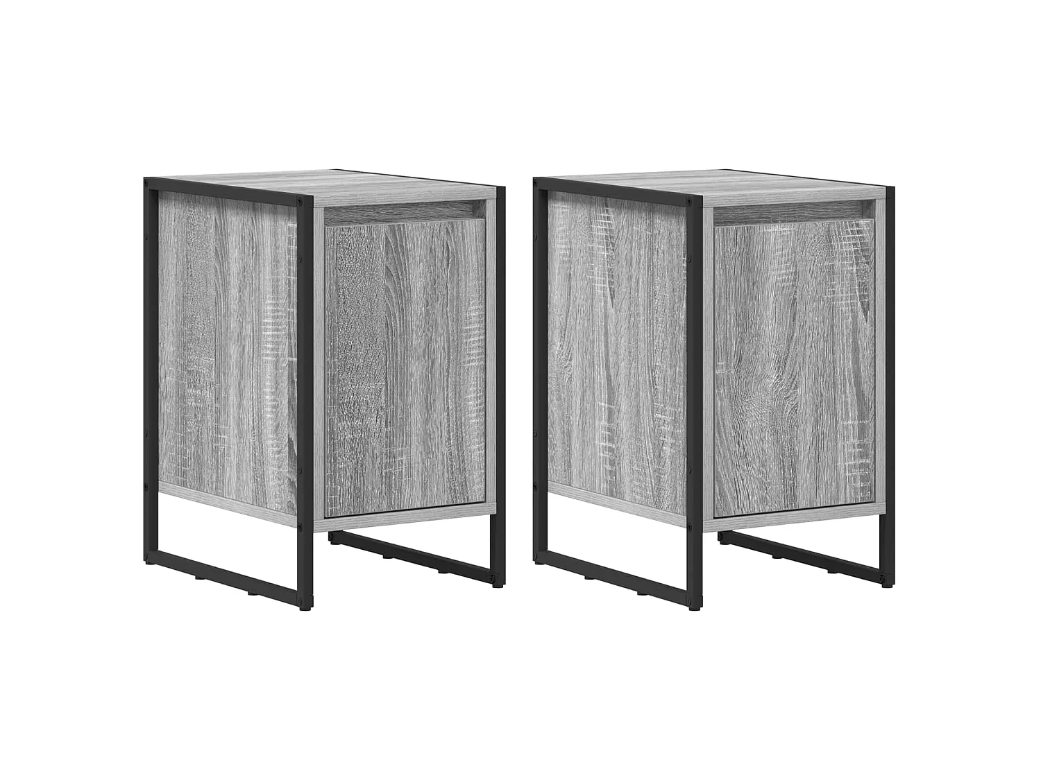 Mesa de Noche 2 piezas Gris Sonoma 39,5 x 30 x 50 cm