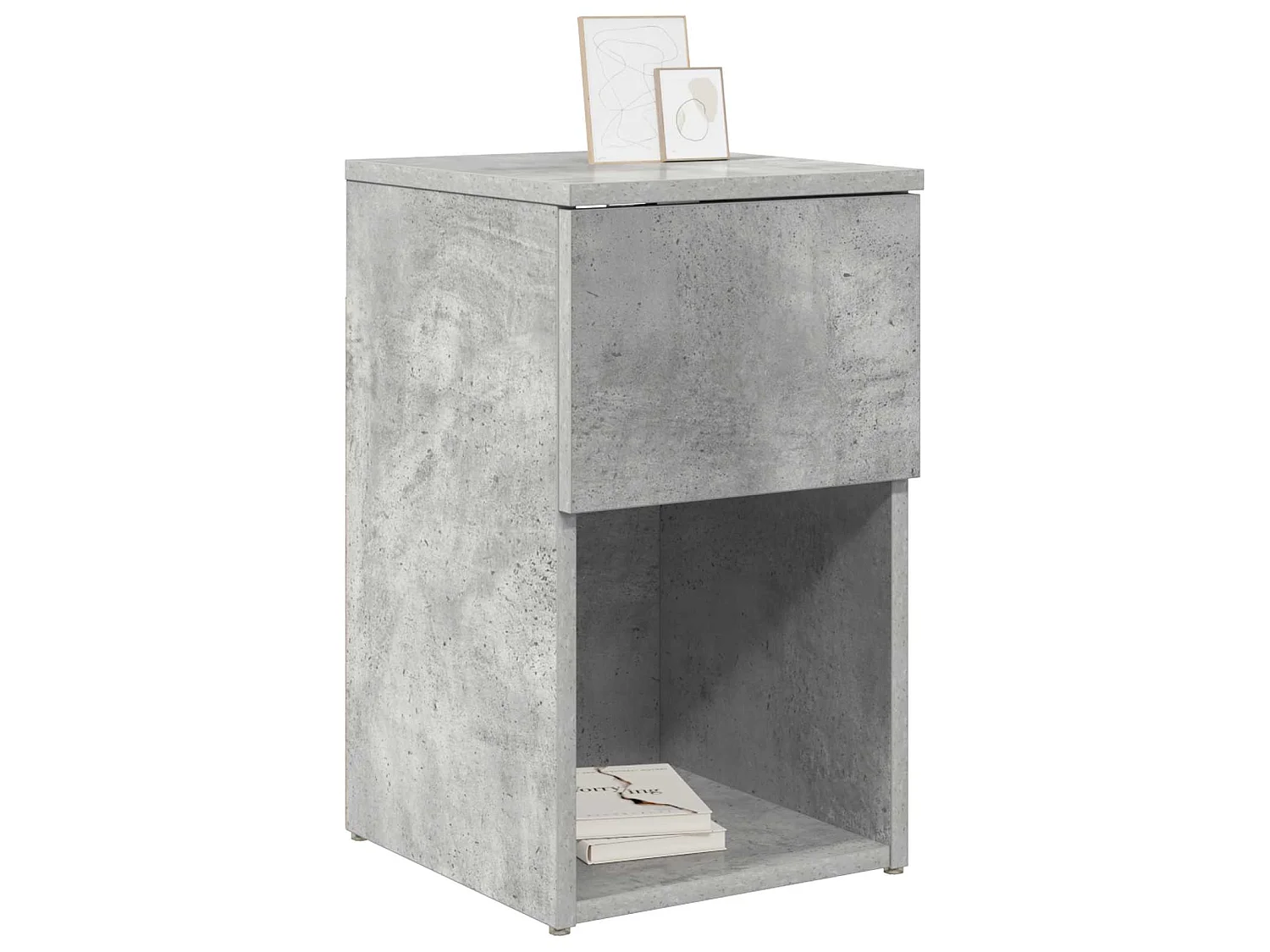 Table de chevet Gris béton 29 x 31,5 x 49 cm Bois d'ingénierie