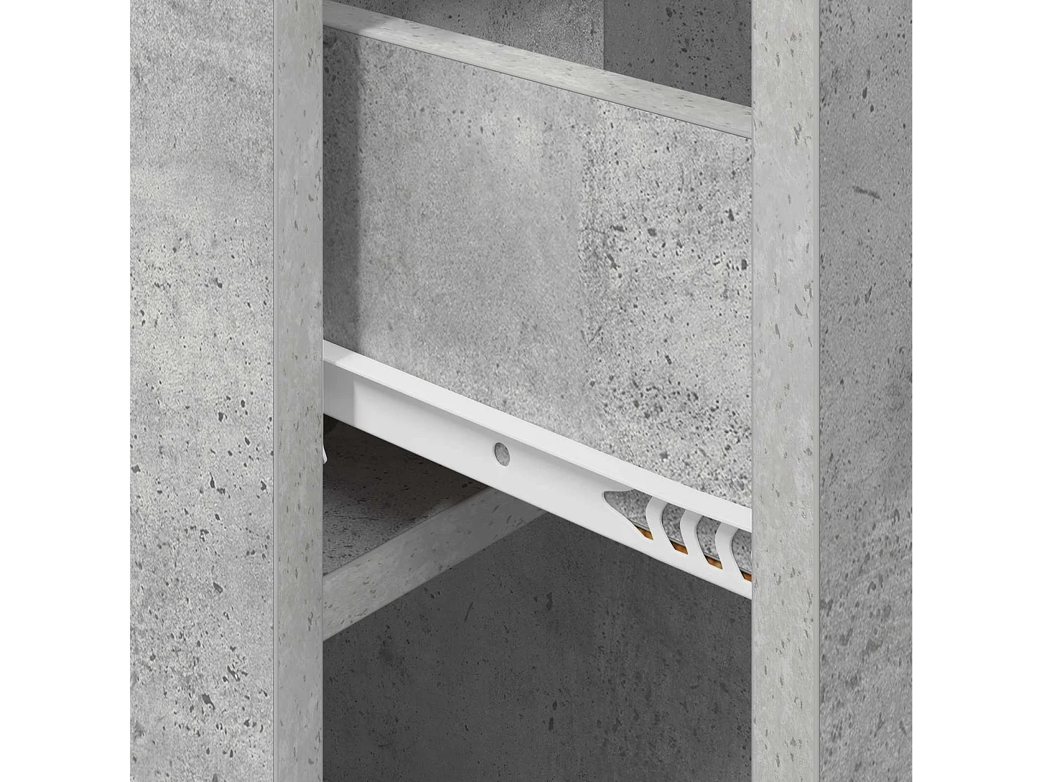 Table de chevet Gris béton 29 x 31,5 x 49 cm Bois d'ingénierie
