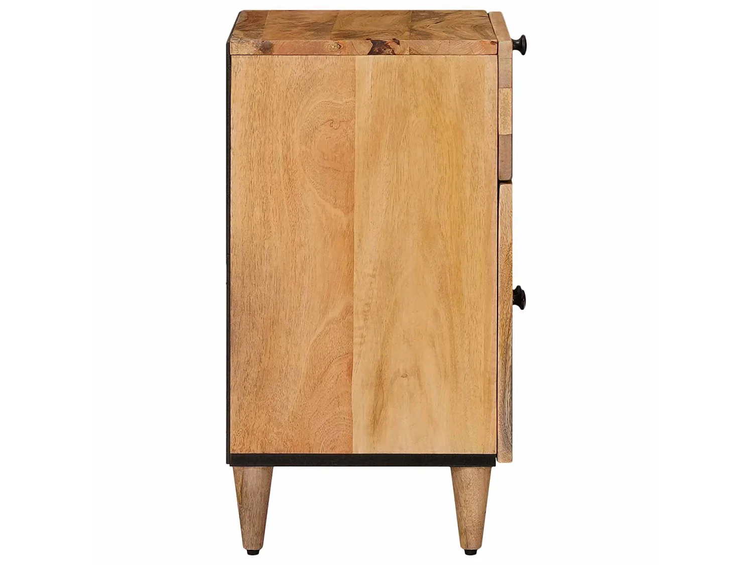 Armario de Noche Natural 50 x 33 x 60 cm Madera de mango maciza