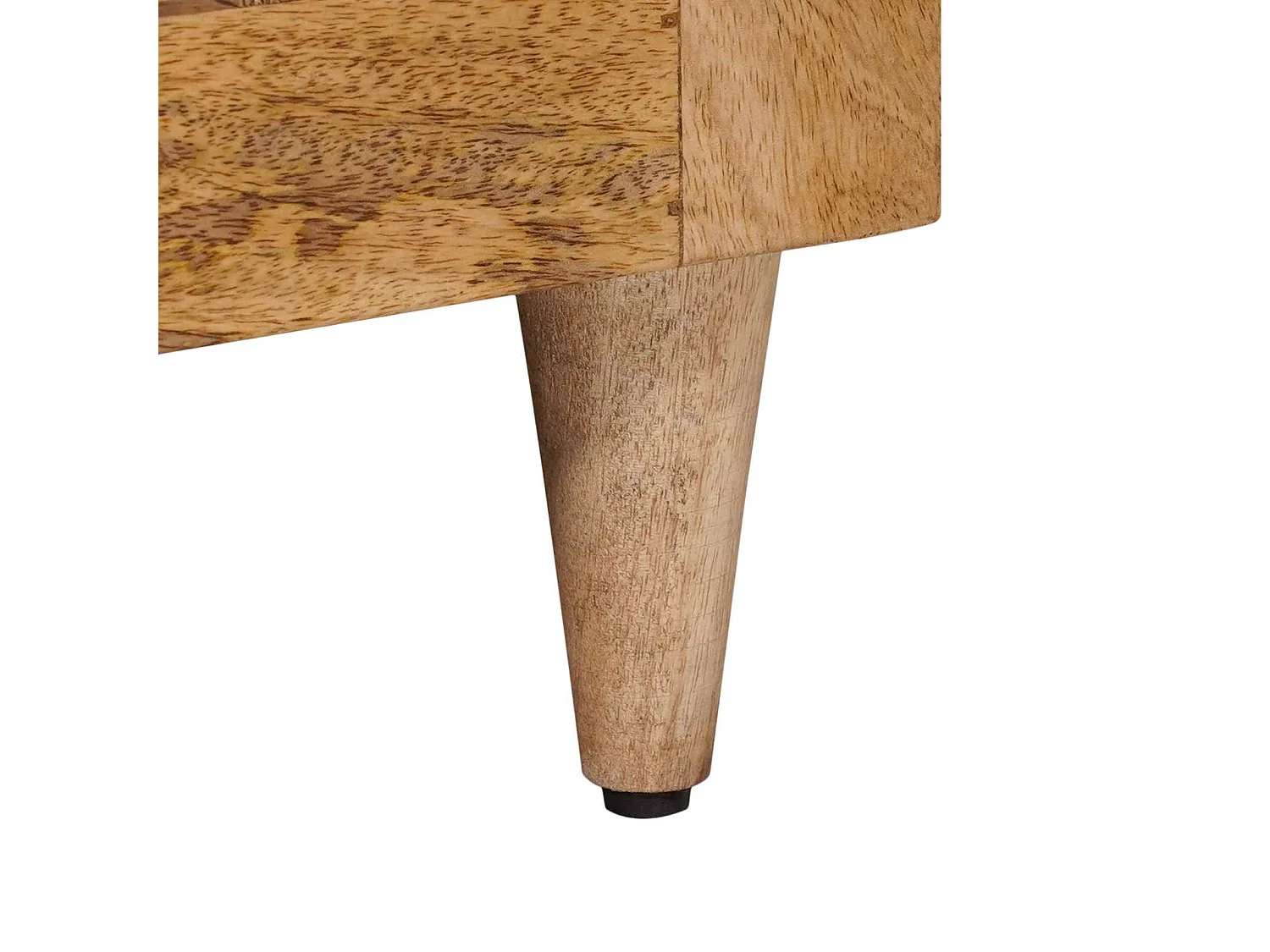 Armario de Noche Natural 50 x 33 x 60 cm Madera de mango maciza