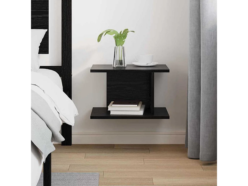 Table de chevet Chêne noir 40 x 30 x 25 cm Bois d'ingénierie