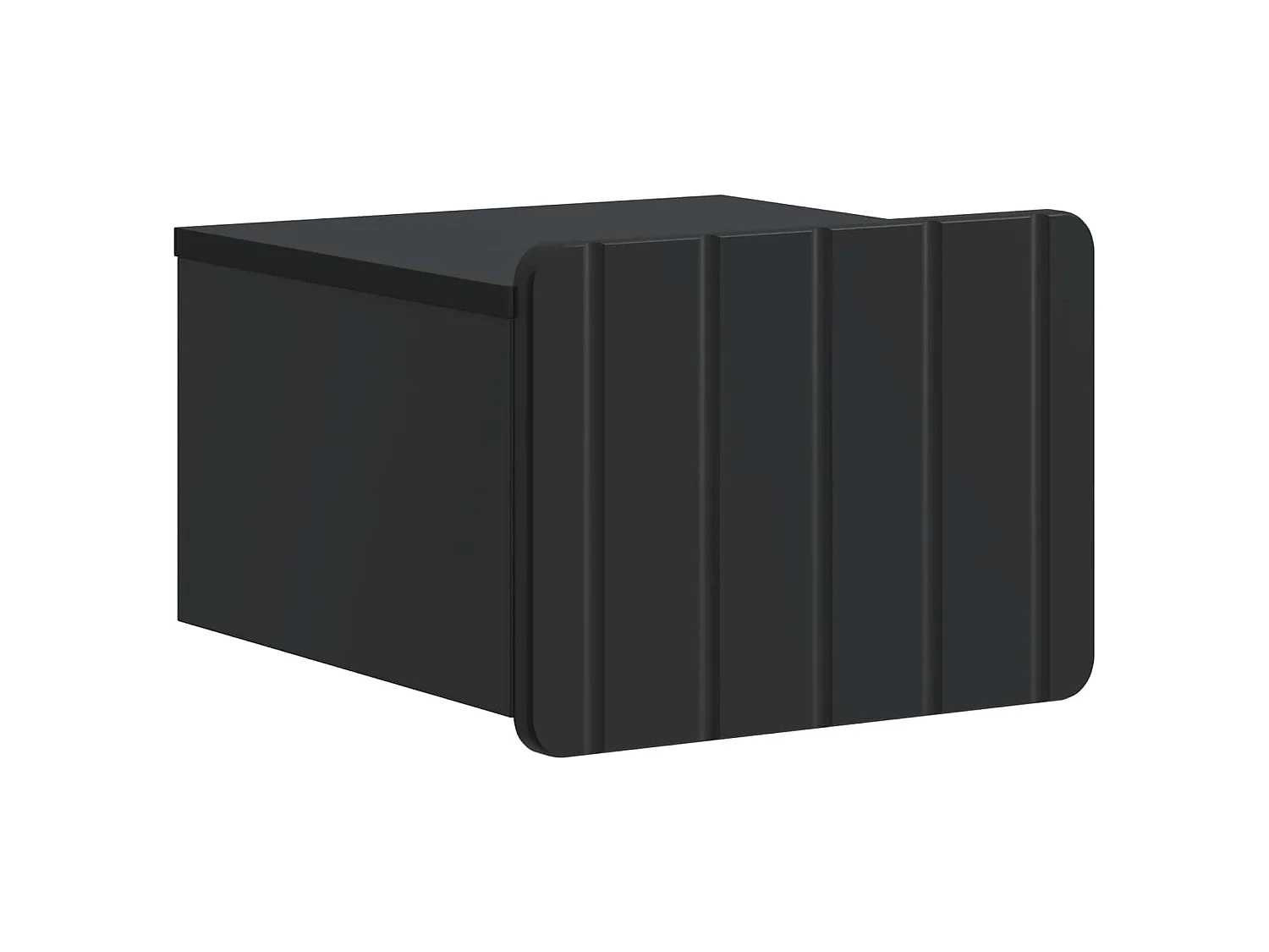Table de chevet mural avec tiroir Noir 33 x 34,5 x 24 cm
