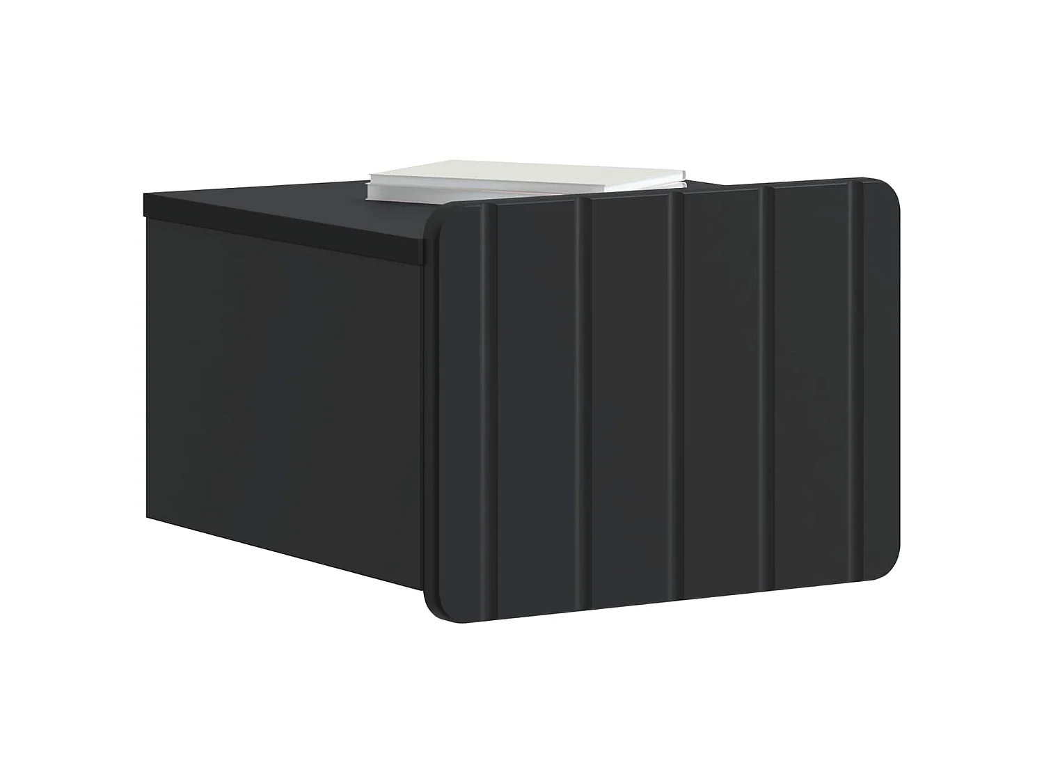Table de chevet mural avec tiroir Noir 33 x 34,5 x 24 cm