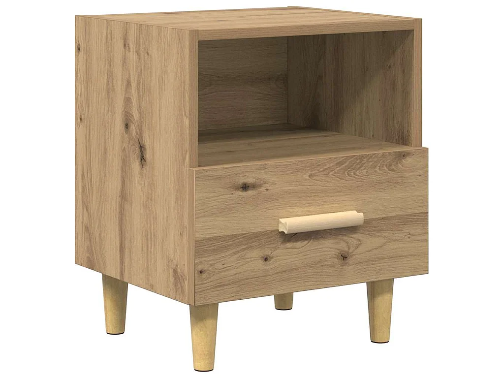 Table de chevet avec tiroir Chêne artisanal 40 x 35 x 47 cm