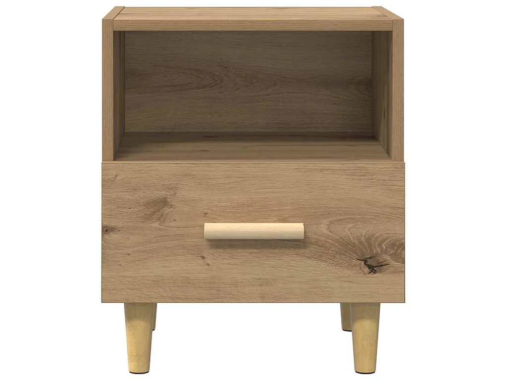 Table de chevet avec tiroir Chêne artisanal 40 x 35 x 47 cm