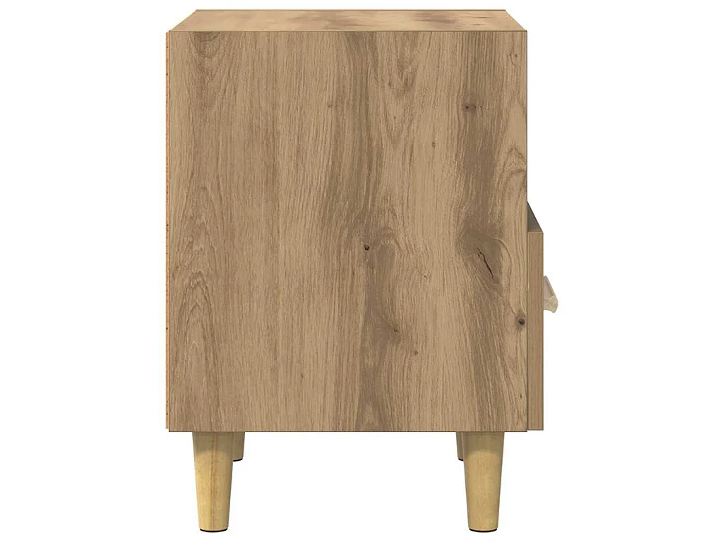 Table de chevet avec tiroir Chêne artisanal 40 x 35 x 47 cm
