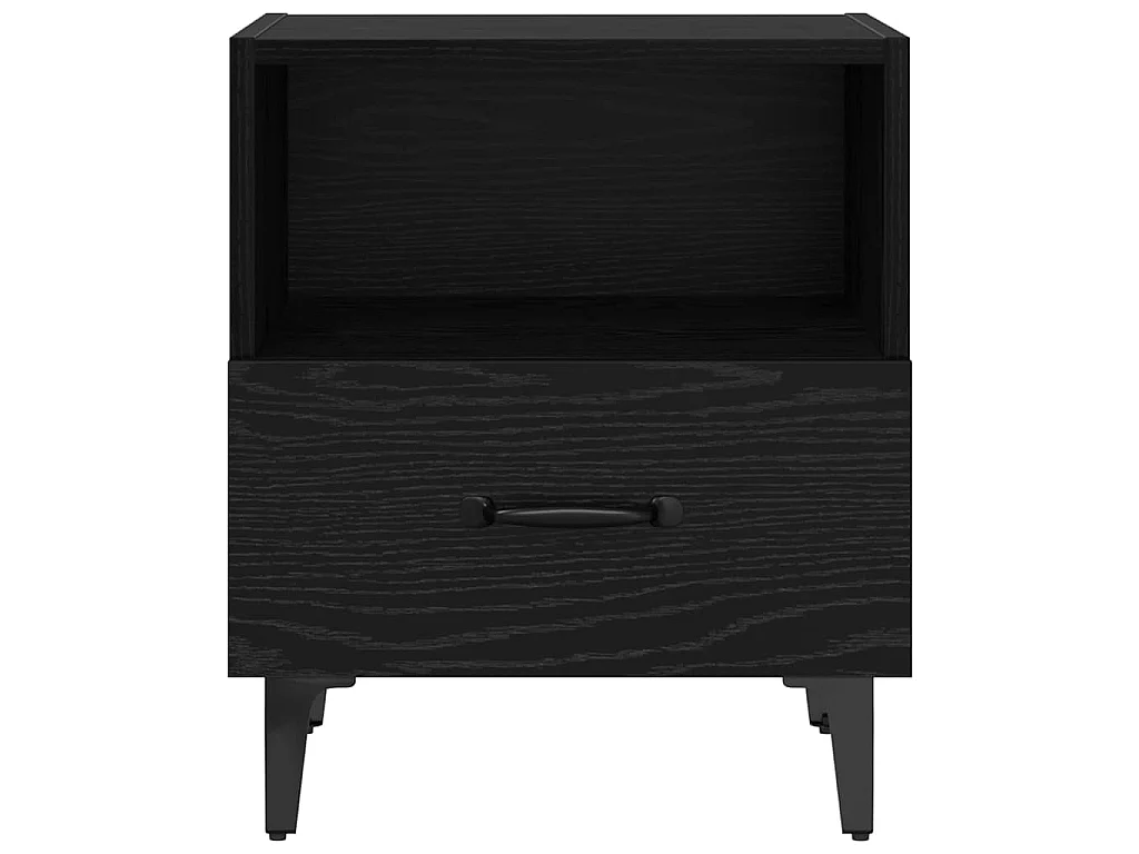 Armario de Noche con cajón Roble negro 40 x 35 x 47.5 cm