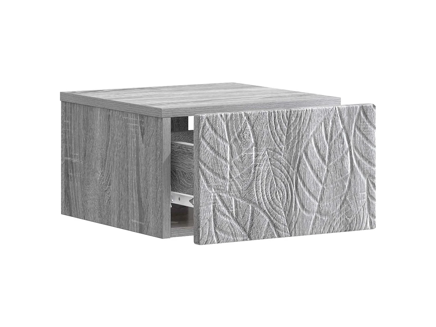 Table de chevet murale Sonoma gris 34,5 x 33 x 20 cm