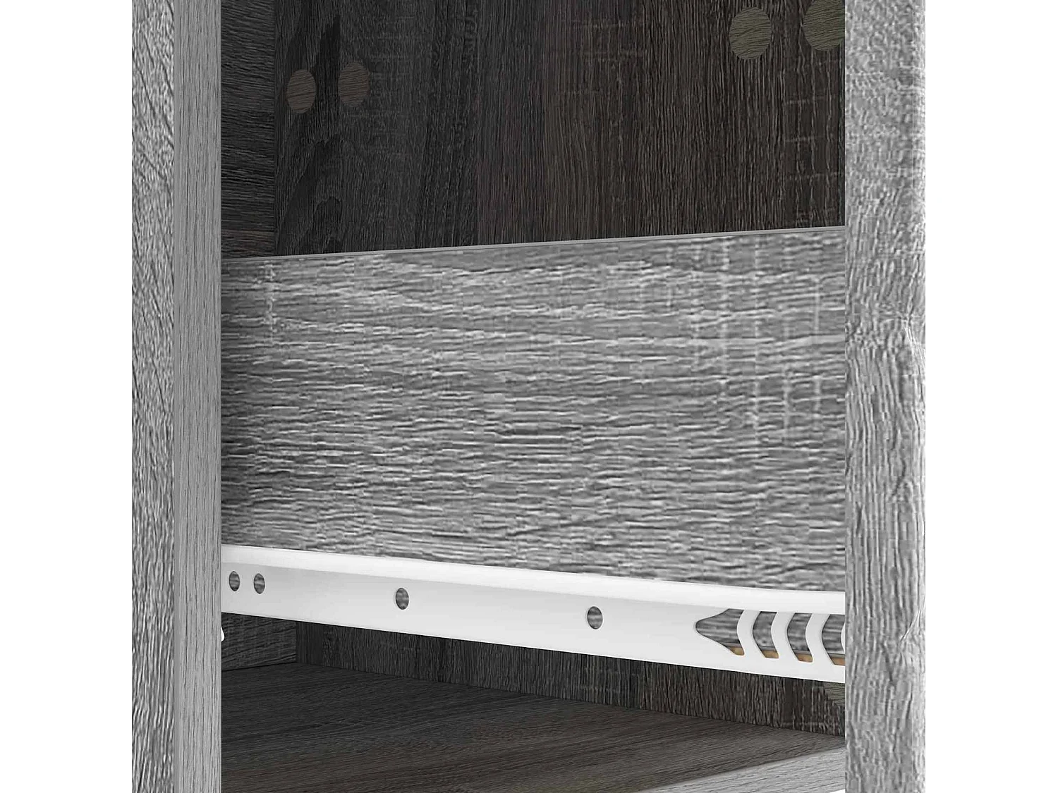 Table de chevet murale Sonoma gris 34,5 x 33 x 20 cm