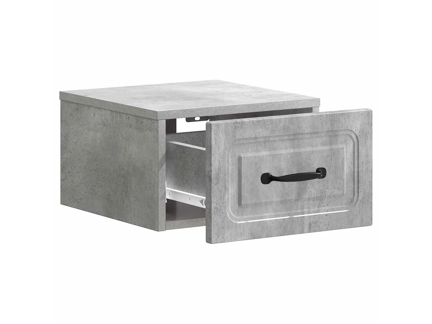 Table de chevet mural Gris béton 34,5 x 33 x 20 cm