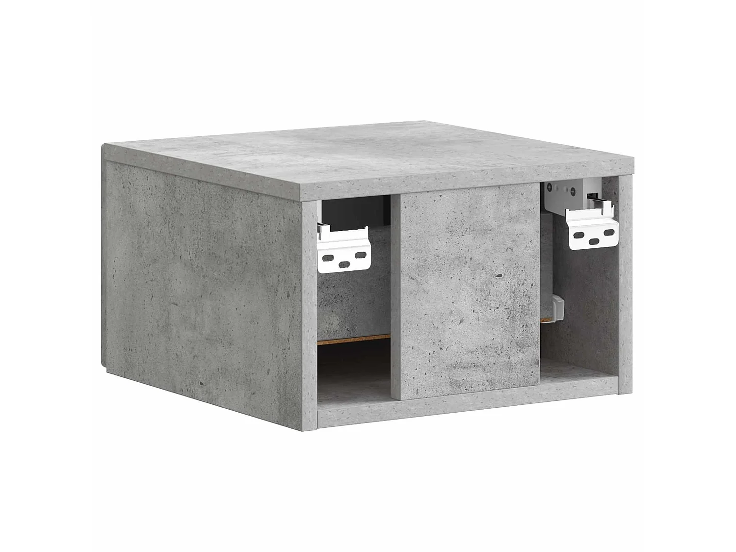 Table de chevet mural Gris béton 34,5 x 33 x 20 cm