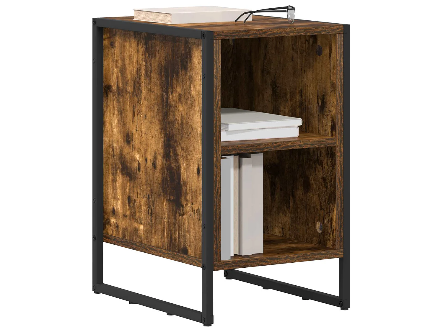 Mesa de Noche Roble Humo 39.5 x 30 x 50 cm Madera contrachapada