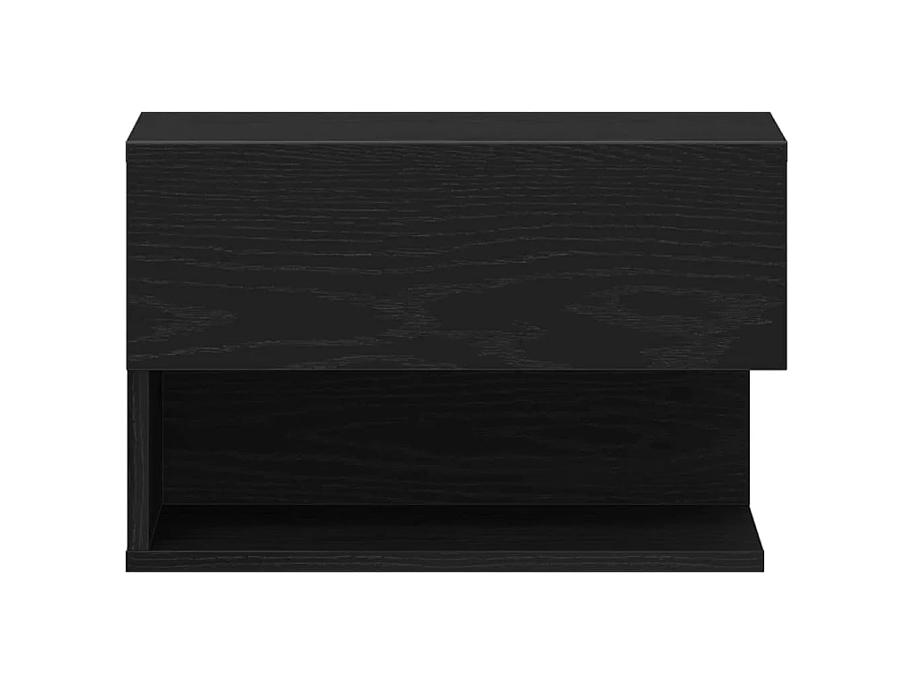 Table de chevet avec tiroir 2 pièces Chêne noir 46 x 30 x 30 cm