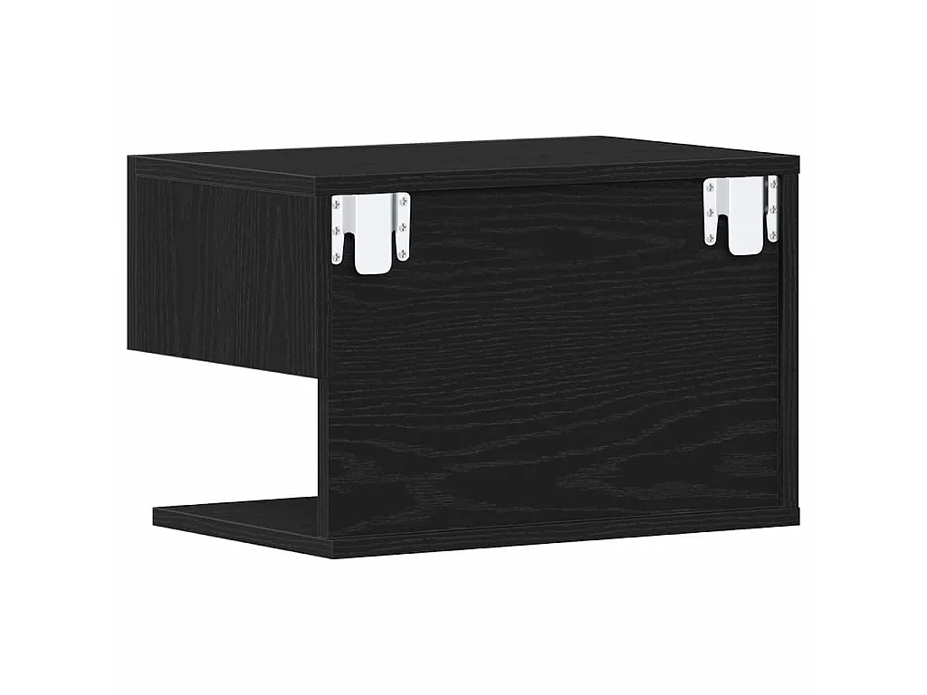 Table de chevet avec tiroir 2 pièces Chêne noir 46 x 30 x 30 cm