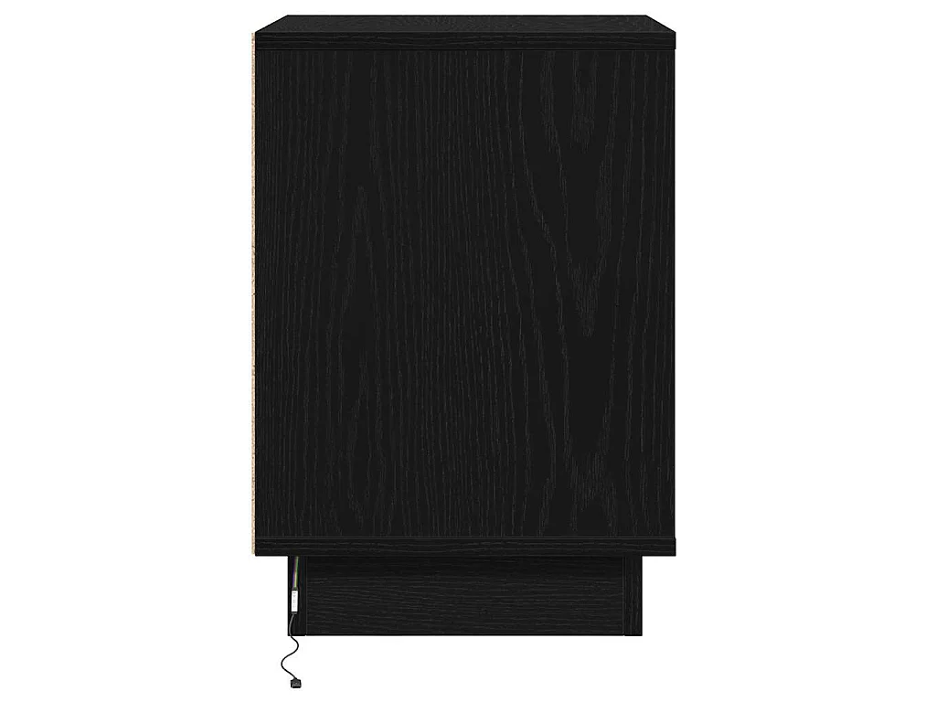Armario de Noche con 2 piezas Negro 39 x 34.5 x 50 cm