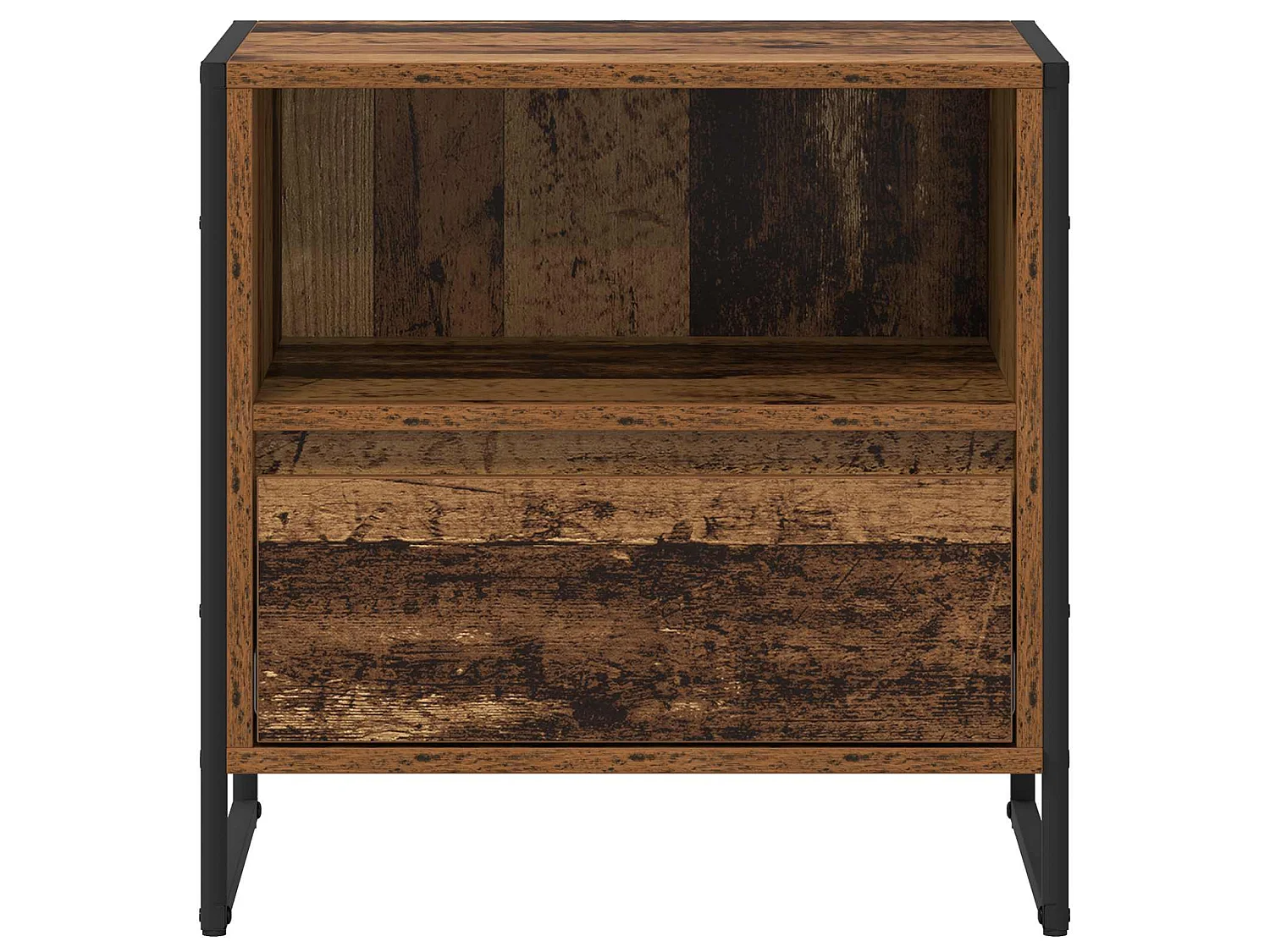 Mesa de Noche con cajón 2 piezas Madera Vieja 50 x 39,5 x 50 cm