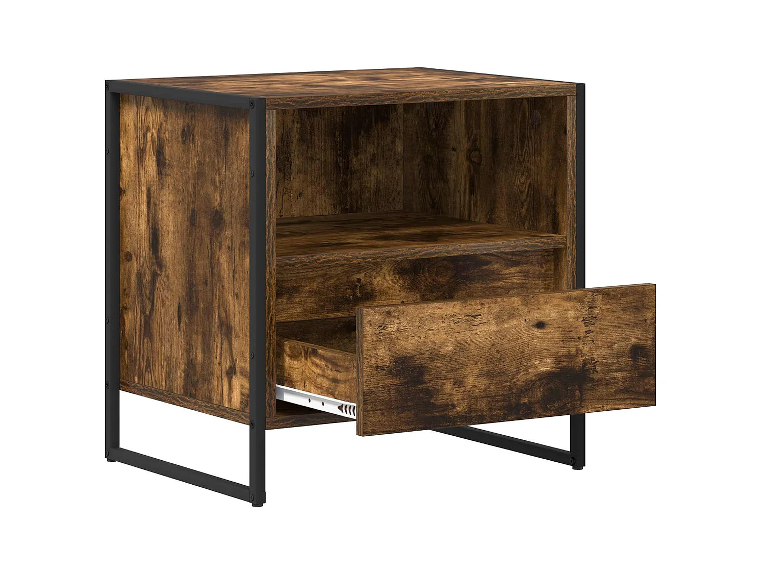 Mesa de Noche Roble Humo 50 x 39,5 x 50 cm Madera contrachapada
