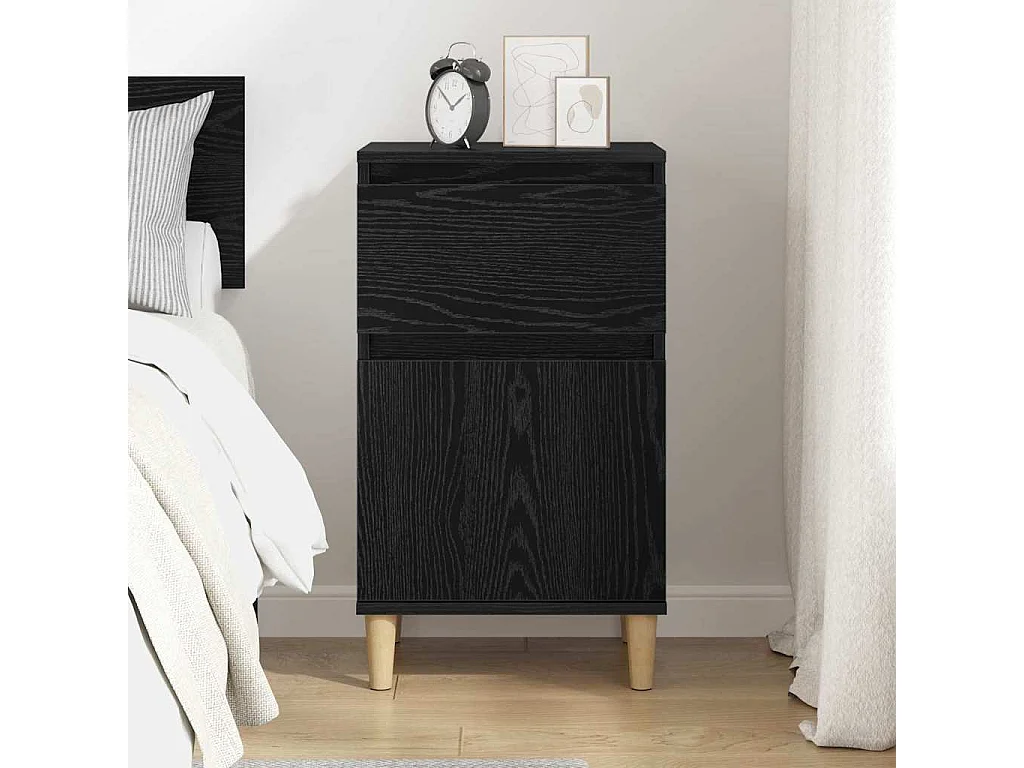 Table de chevet Chêne noir 40 x 35 x 70 cm Bois d'ingénierie
