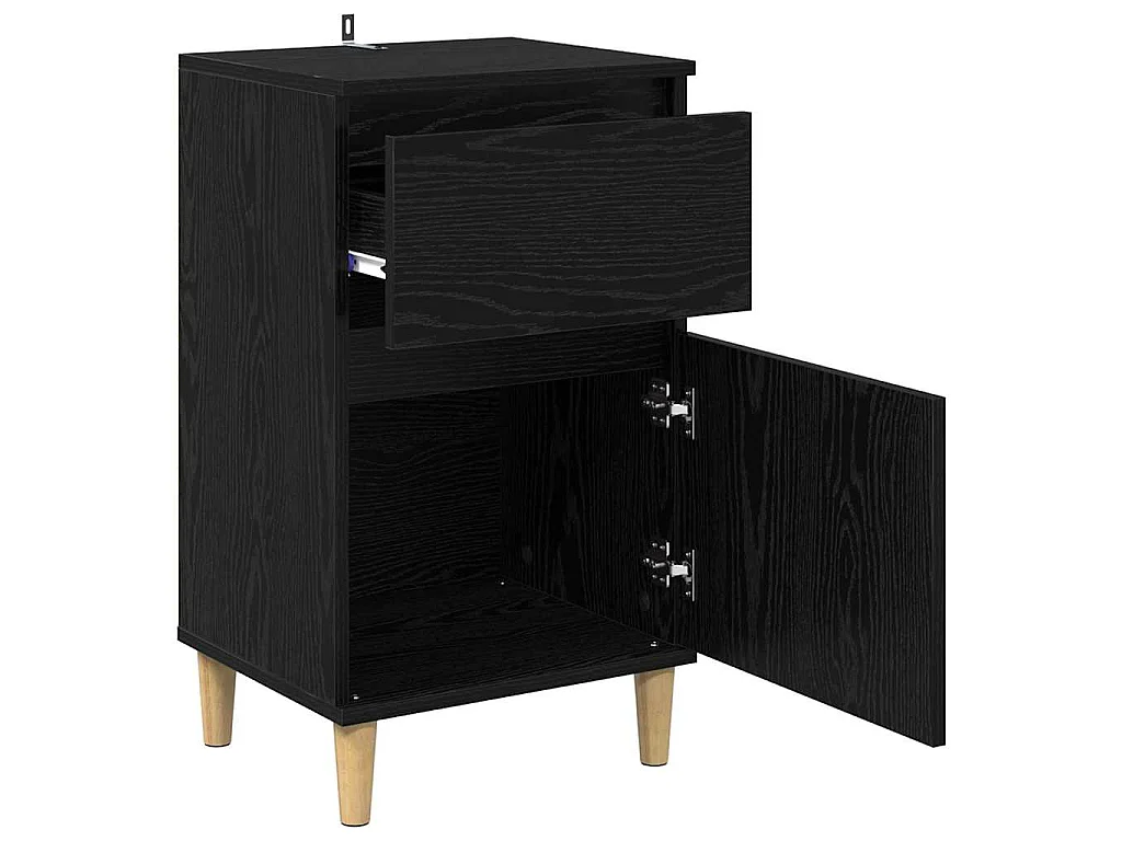 Table de chevet Chêne noir 40 x 35 x 70 cm Bois d'ingénierie