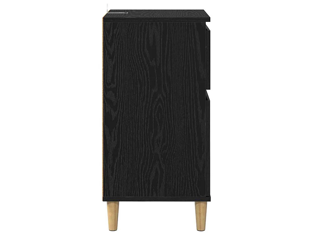 Table de chevet Chêne noir 40 x 35 x 70 cm Bois d'ingénierie