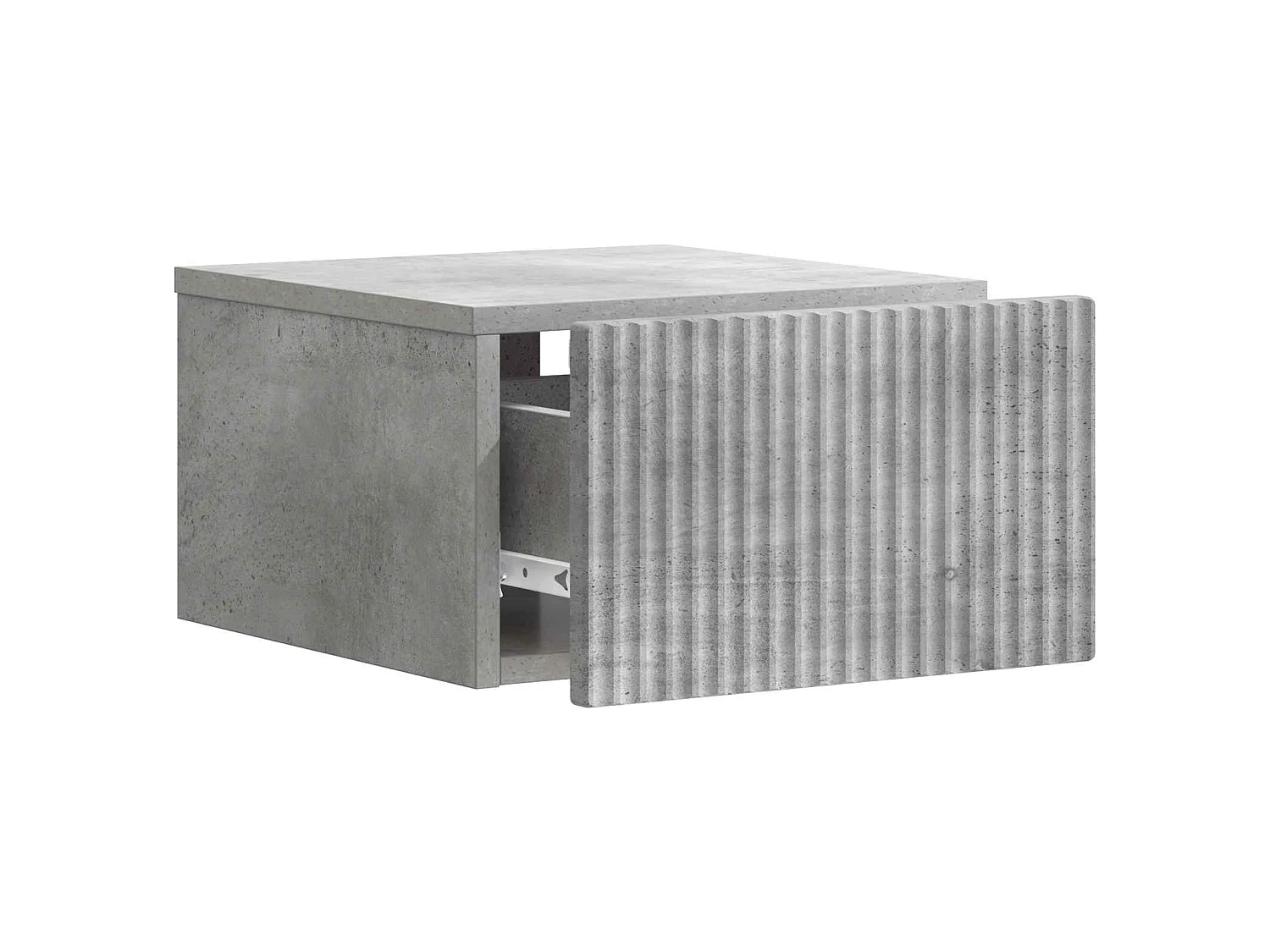 Table de chevet mural Gris béton 33 x 34,5 x 20 cm