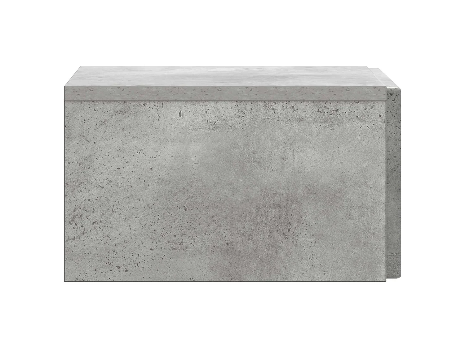 Table de chevet mural Gris béton 33 x 34,5 x 20 cm
