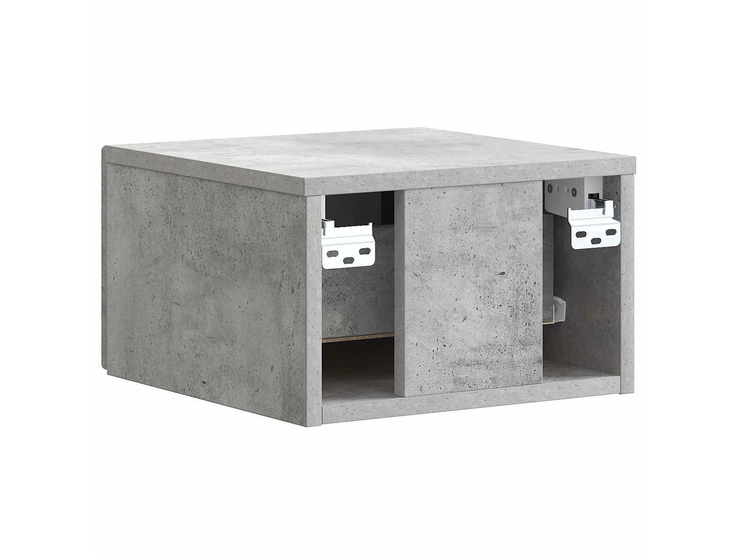 Table de chevet mural Gris béton 33 x 34,5 x 20 cm