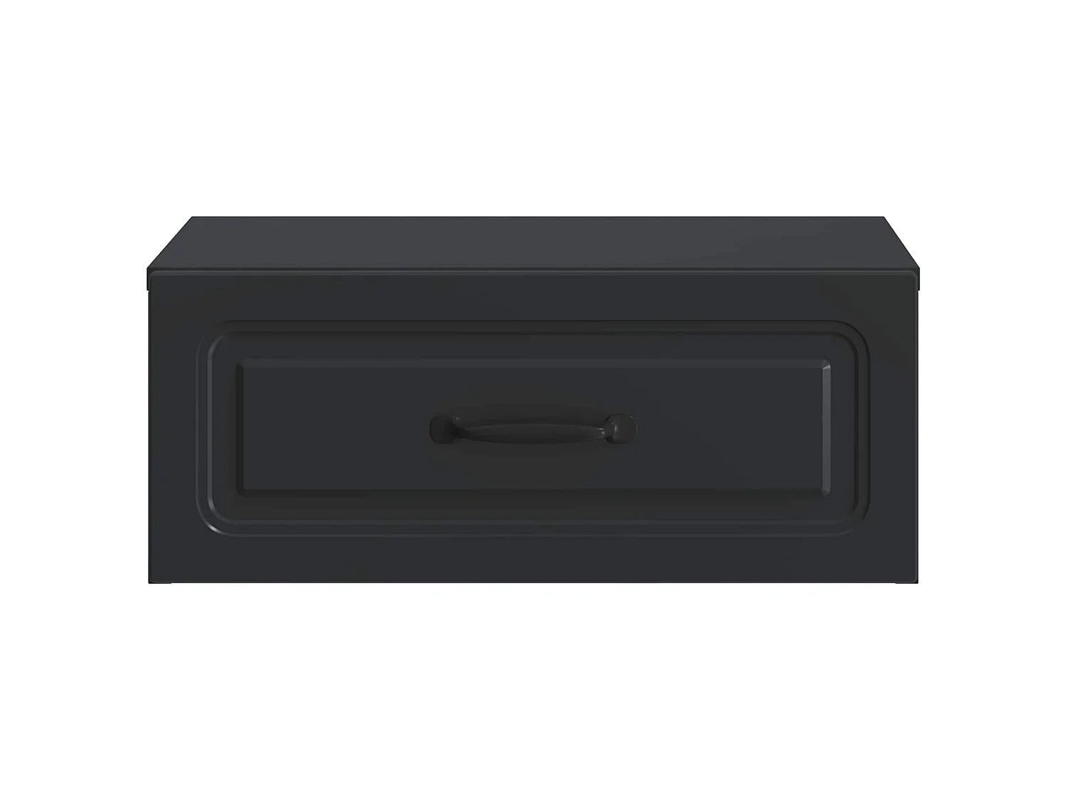 Table de chevet mural avec tiroir Noir 49 x 34,5 x 20 cm