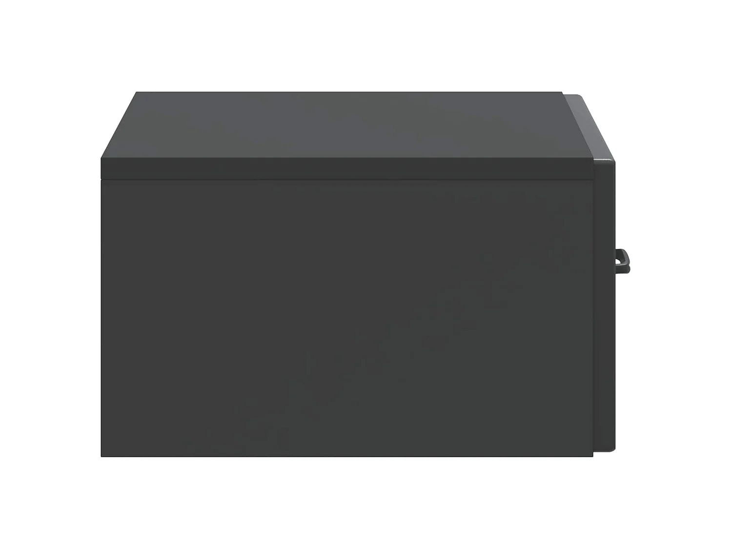 Table de chevet mural avec tiroir Noir 49 x 34,5 x 20 cm