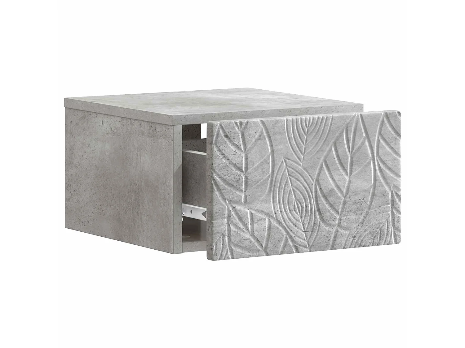 Table de chevet murale Gris béton 34,5 x 33 x 20 cm