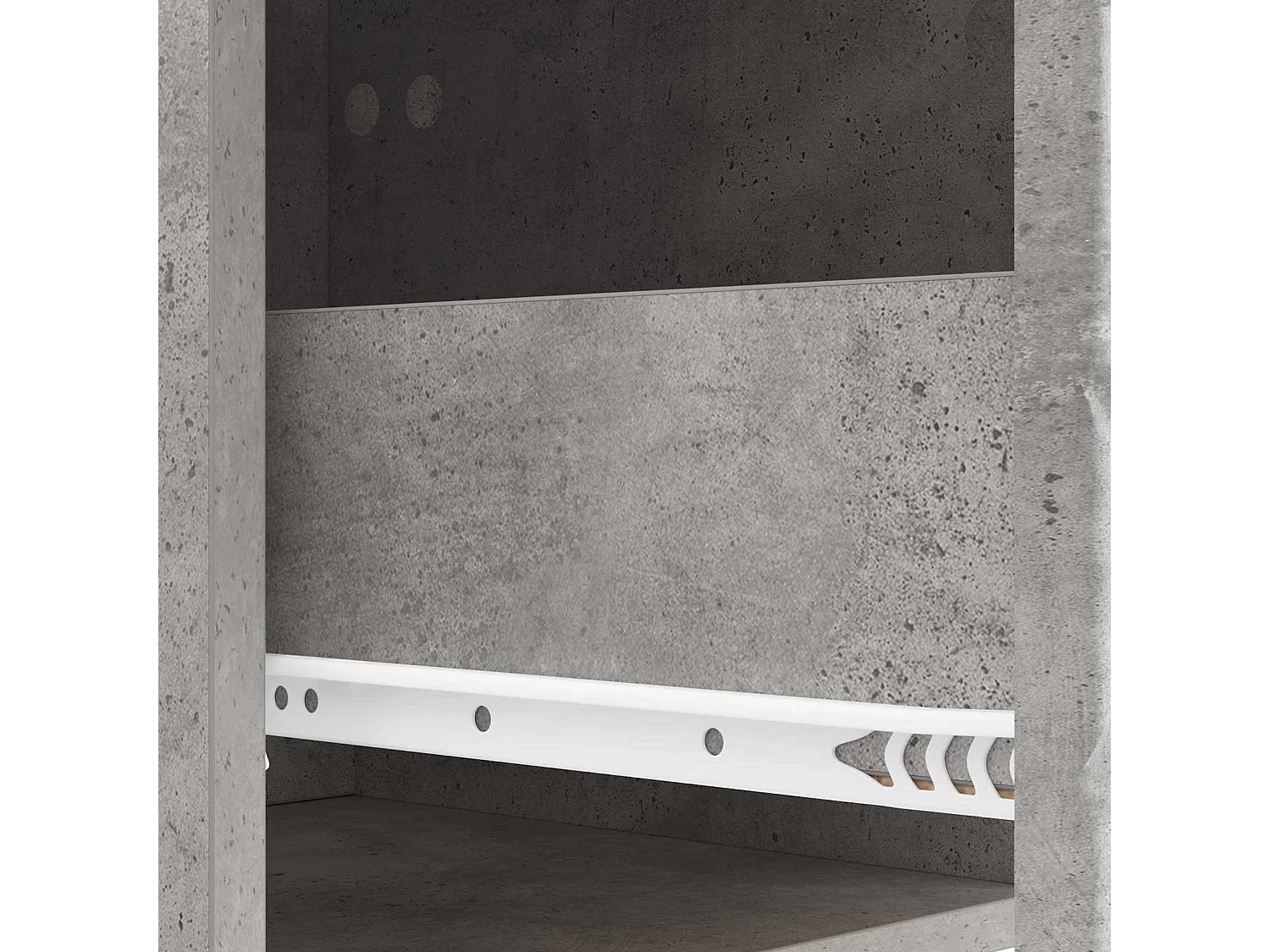 Table de chevet murale Gris béton 34,5 x 33 x 20 cm