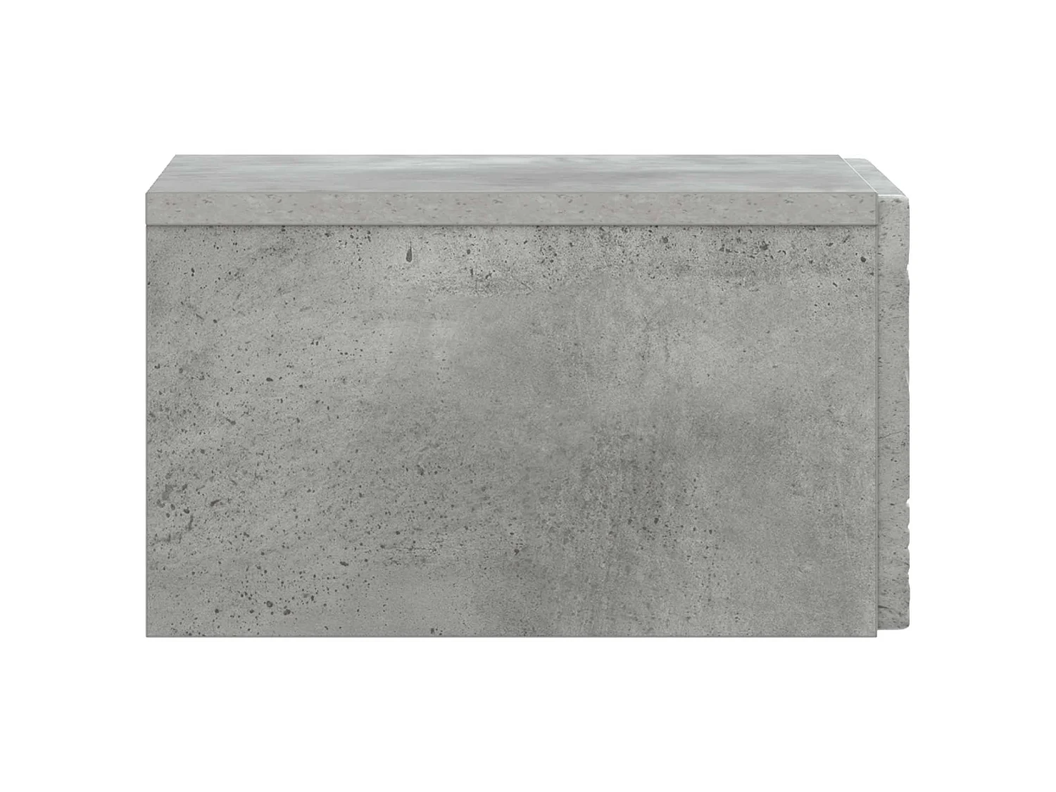 Table de chevet mural Gris béton 49 x 34,5 x 20 cm