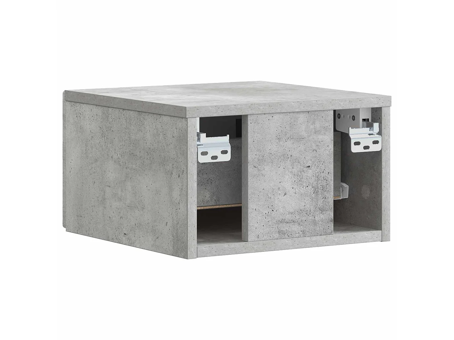 Table de chevet mural Gris béton 49 x 34,5 x 20 cm