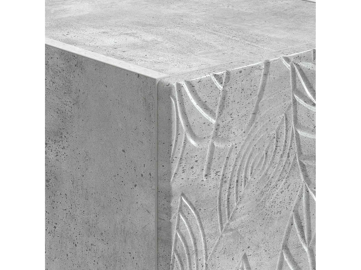 Table de chevet mural Gris béton 49 x 34,5 x 20 cm
