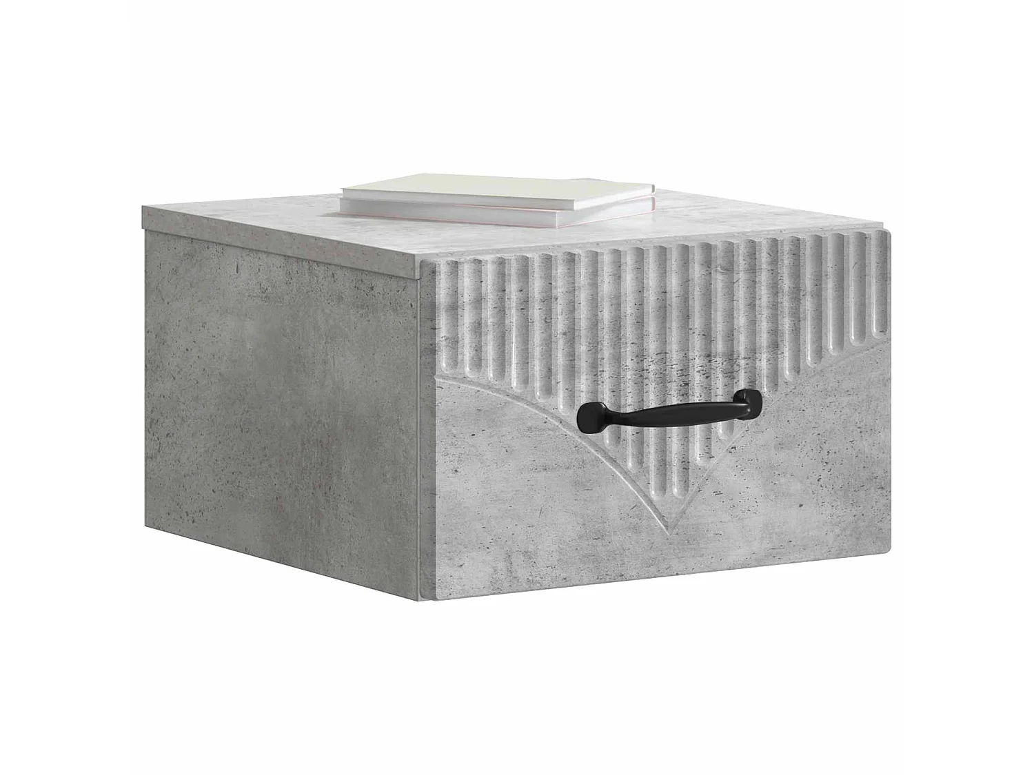 Table de chevet mural Gris béton 34,5 x 33 x 20 cm