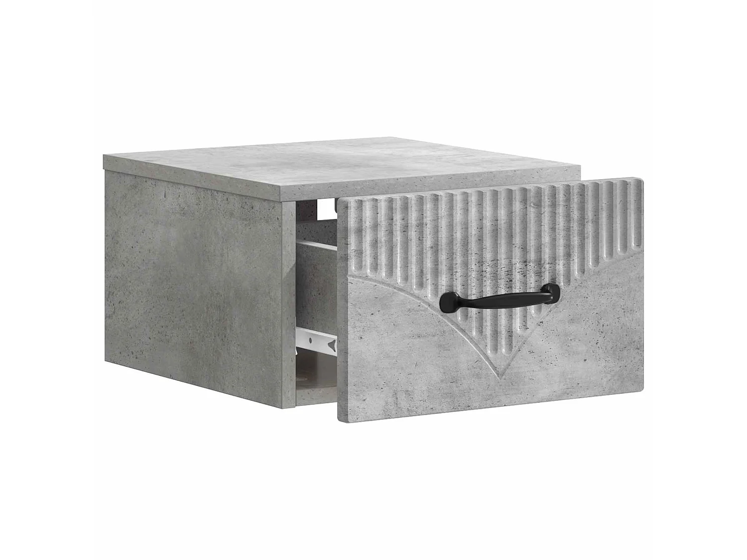 Table de chevet mural Gris béton 34,5 x 33 x 20 cm