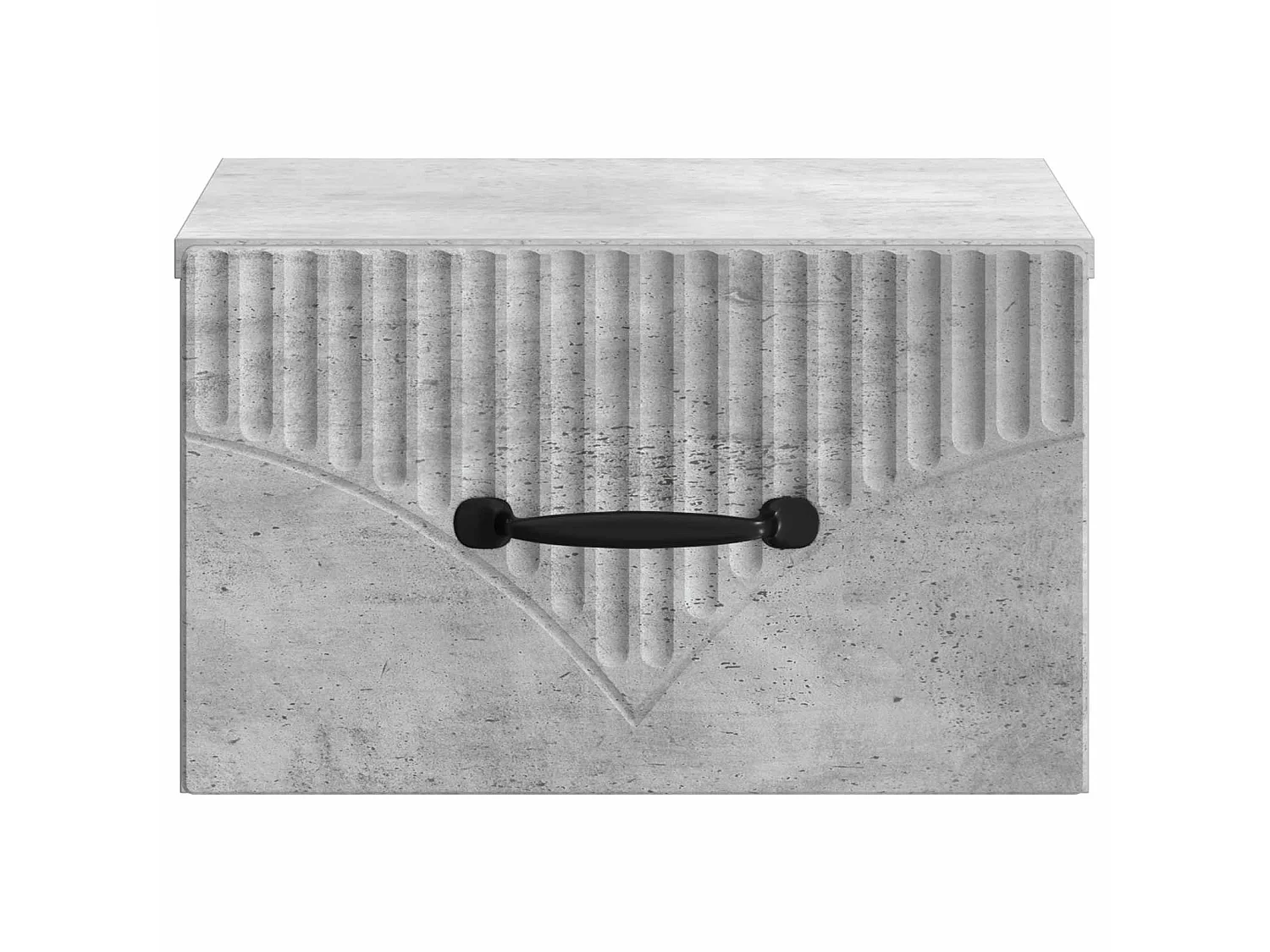 Table de chevet mural Gris béton 34,5 x 33 x 20 cm