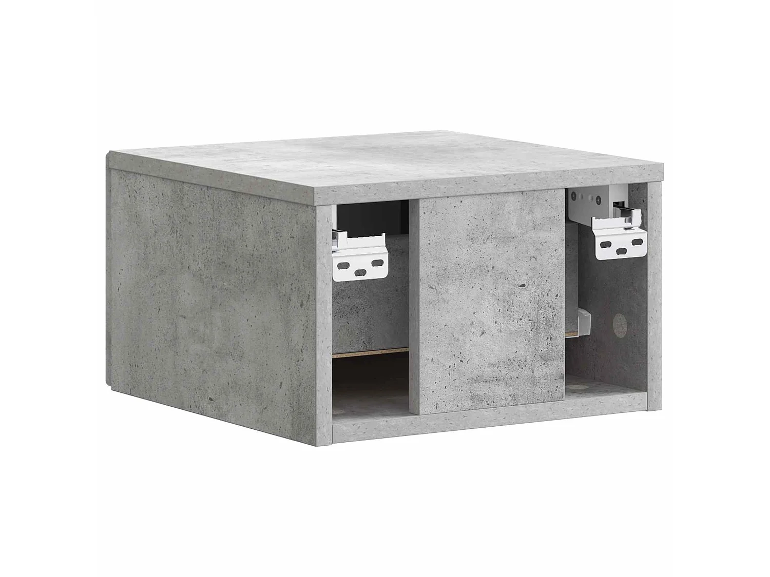 Table de chevet mural Gris béton 34,5 x 33 x 20 cm
