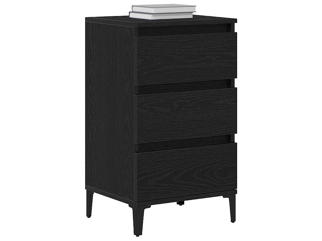 Table de chevet Chêne noir 45 x 35 x 44 cm Bois d'ingénierie