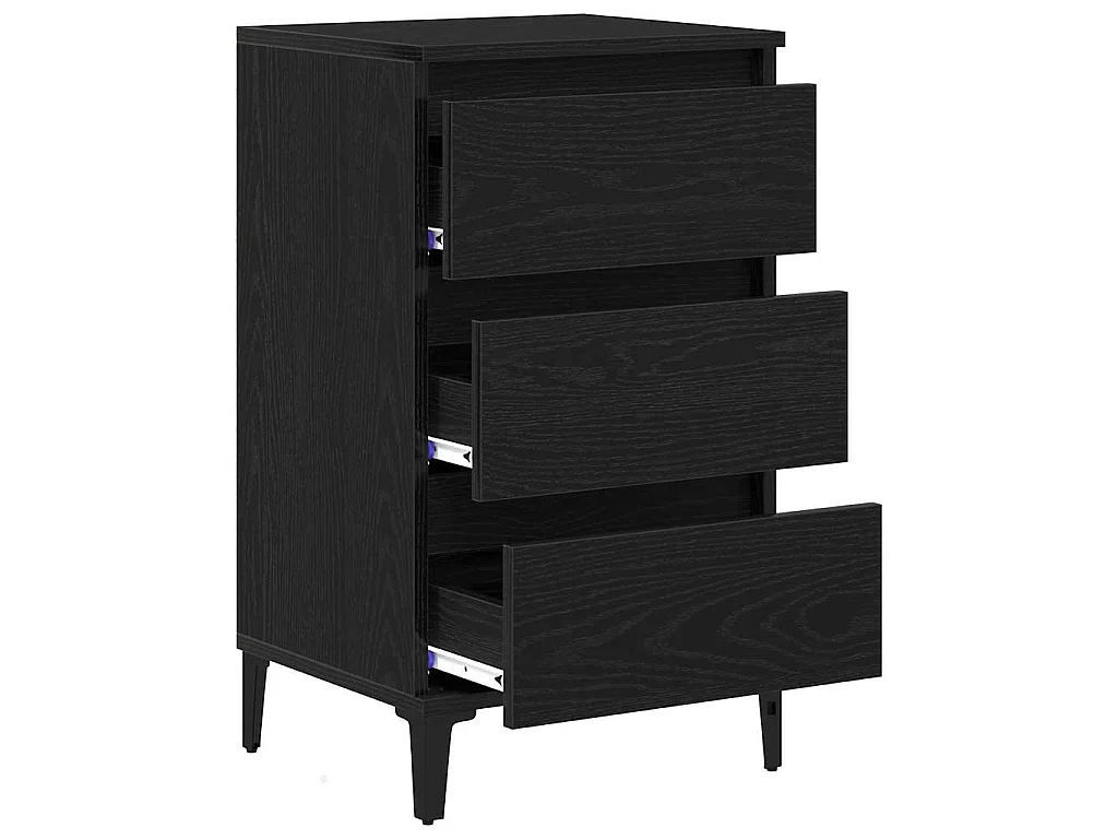 Table de chevet Chêne noir 45 x 35 x 44 cm Bois d'ingénierie