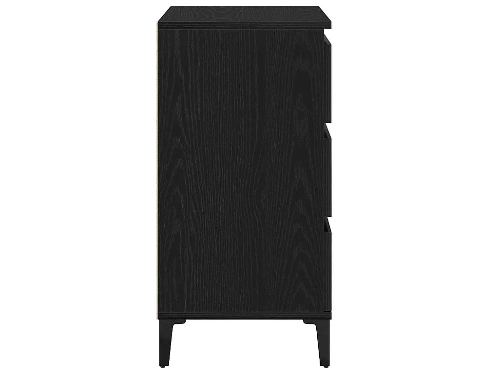 Table de chevet Chêne noir 45 x 35 x 44 cm Bois d'ingénierie