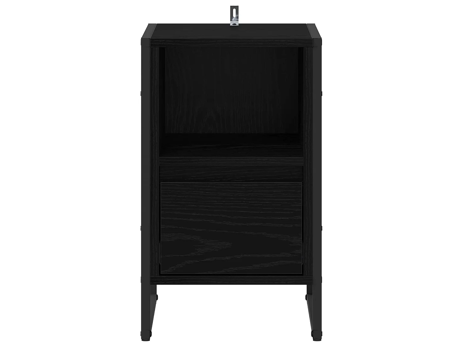 Mesa de Noche con cajón 2 piezas Roble Negro 39,5 x 30 x 50 cm
